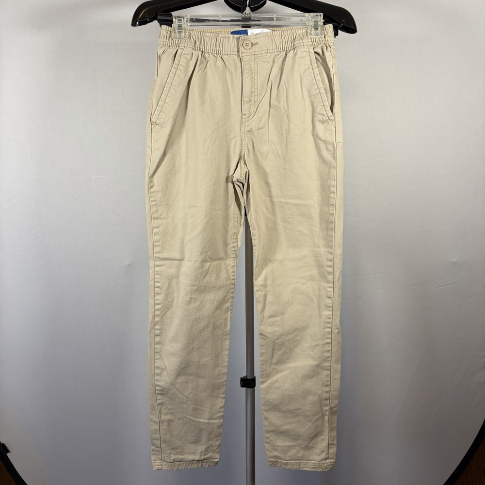 Boys XL 14-16 Old Navy Khaki Taper Pants School Uniform Flex Elastic Straight